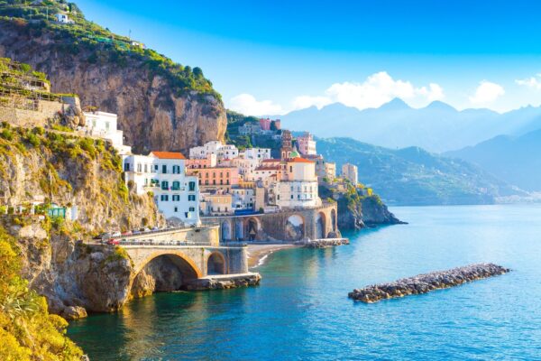 Amalfi Cityscape On Coast Line Of Mediterranean Sea — Romantic Italy honeymoon by Italy Travel Specialist