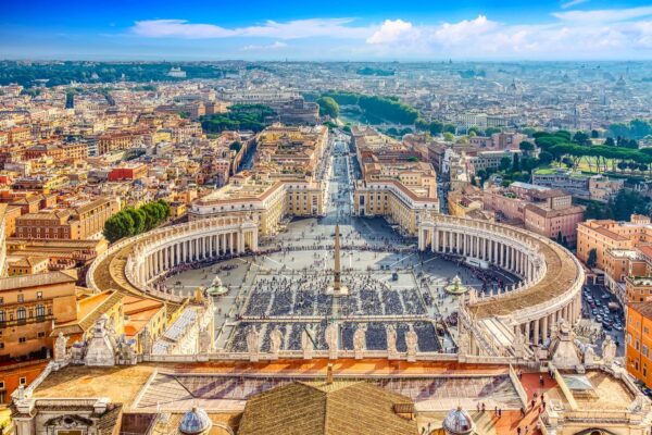 Famous Saint Peter S Square In Vatican And Aerial View Of — Best of Italy tour by Italy Travel Specialist